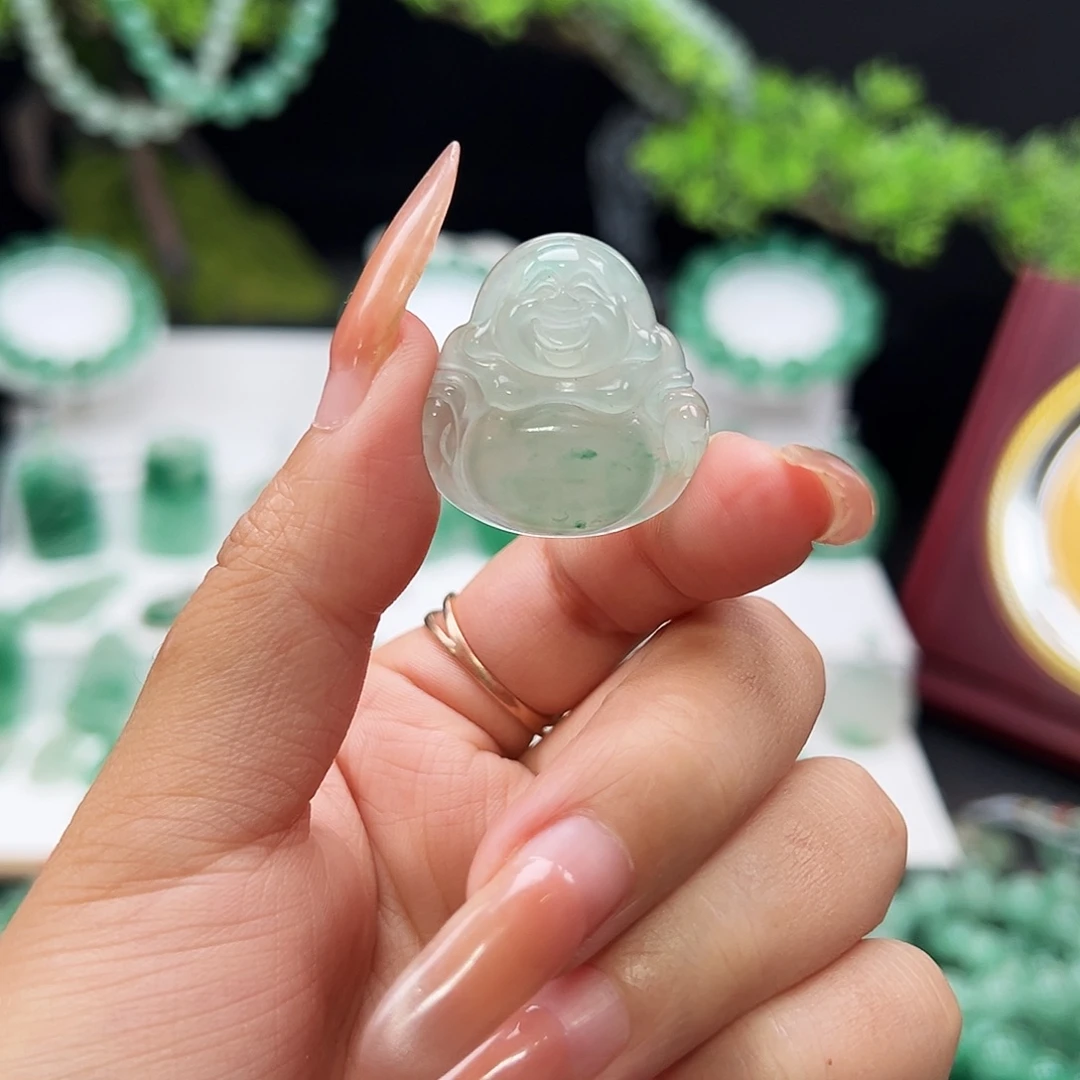 石英质玉（非洲翠）未镶嵌吊坠(赠链)