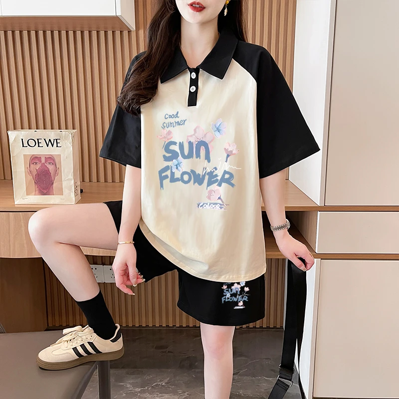女童夏装套装2025新款9女孩儿童洋气夏季纯棉短袖T恤女大童两件套