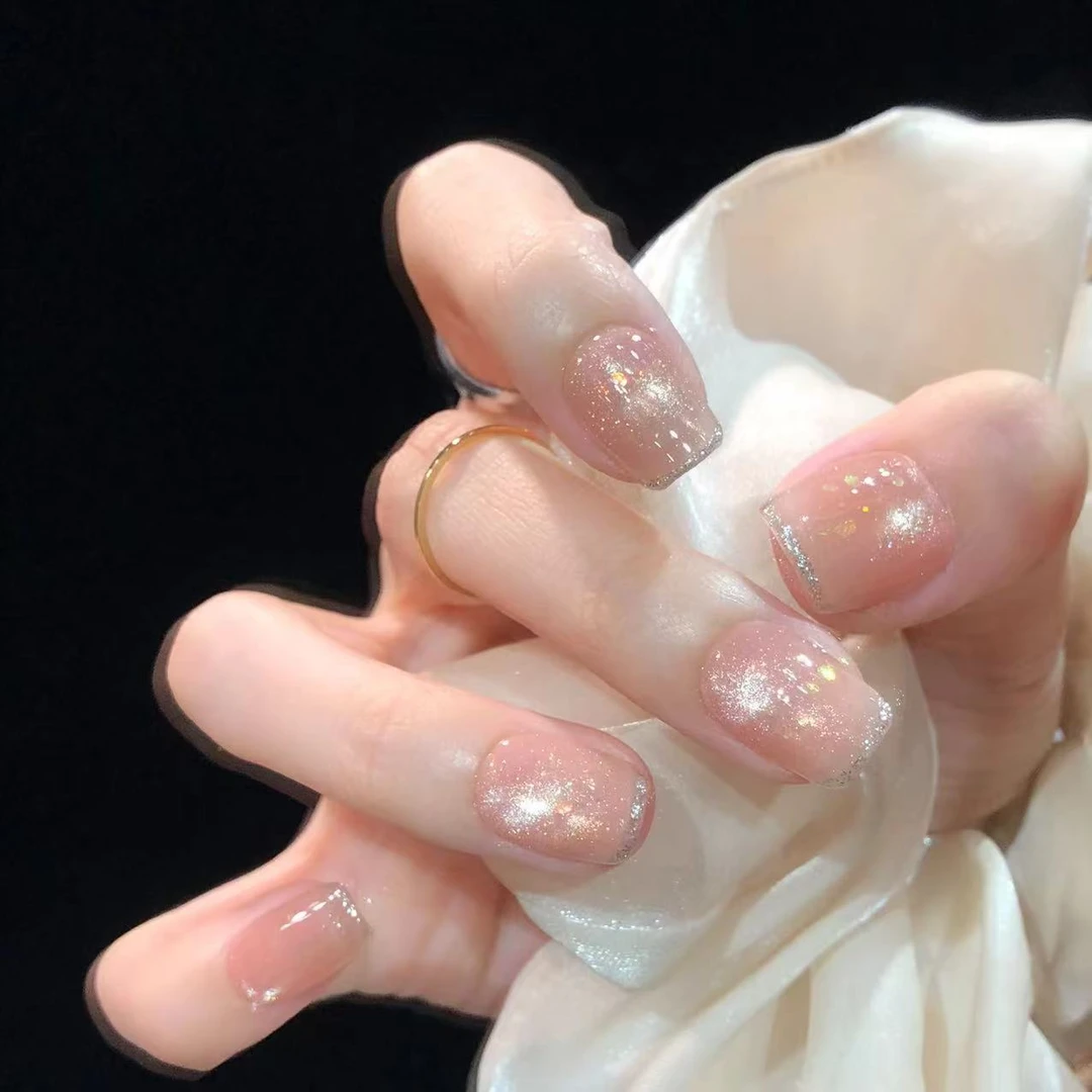 喵公子【似水流年】纯手工穿戴甲可拆卸美甲光疗甲