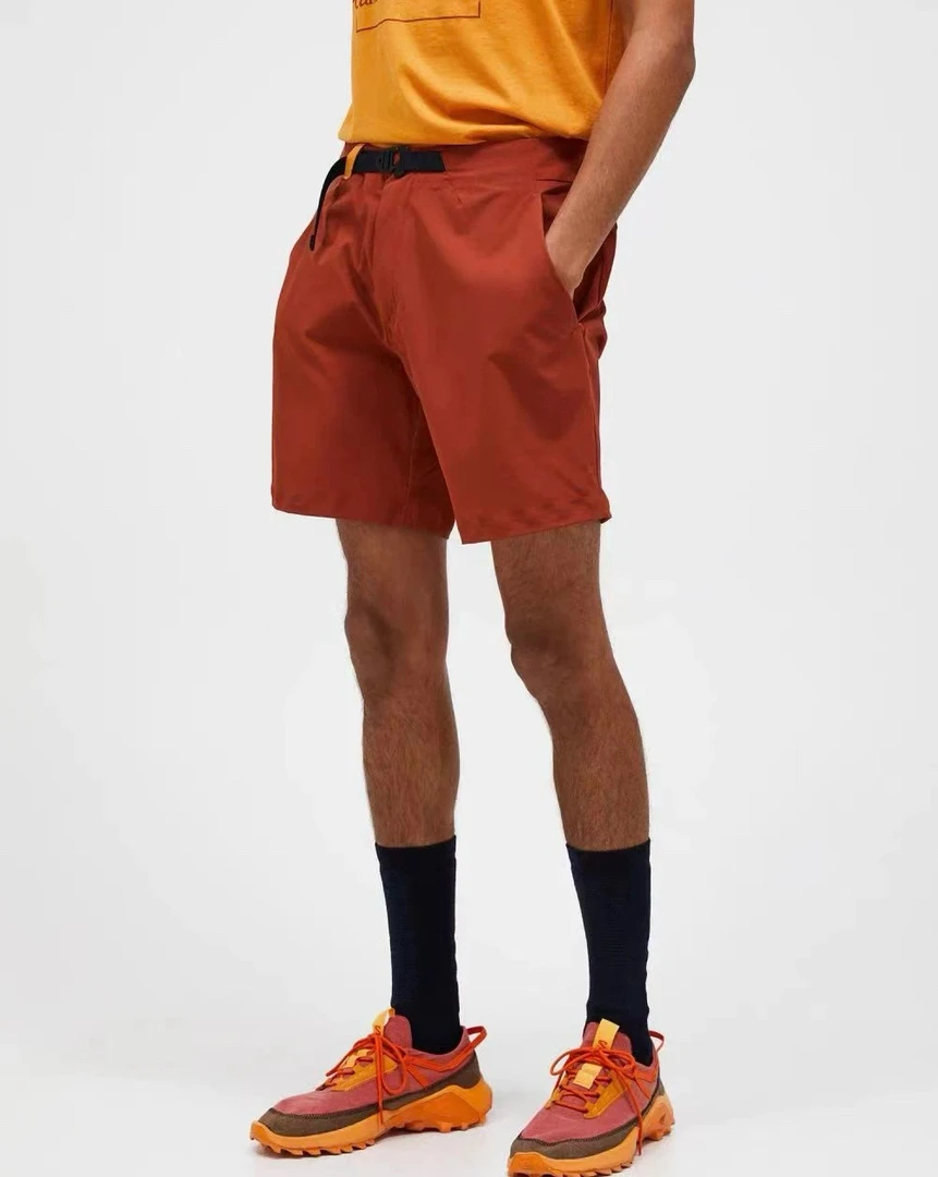 高颜值！！夏日户外情侣款防泼水透气运动休闲速干腰带五分裤9796