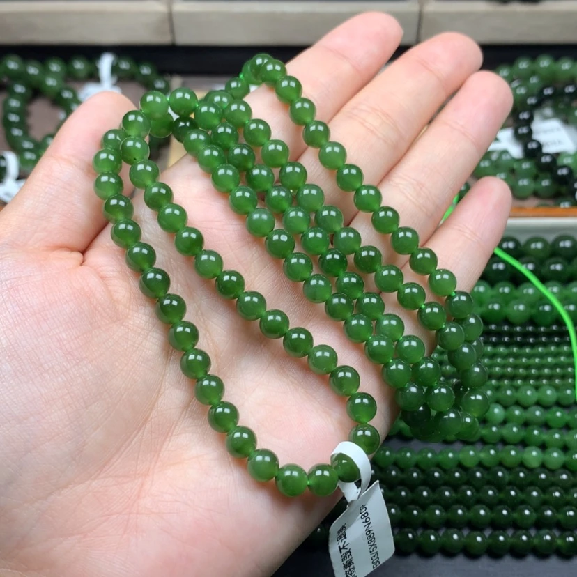 【闪购商品】和田玉（碧玉）未镶嵌颈饰苏*6m