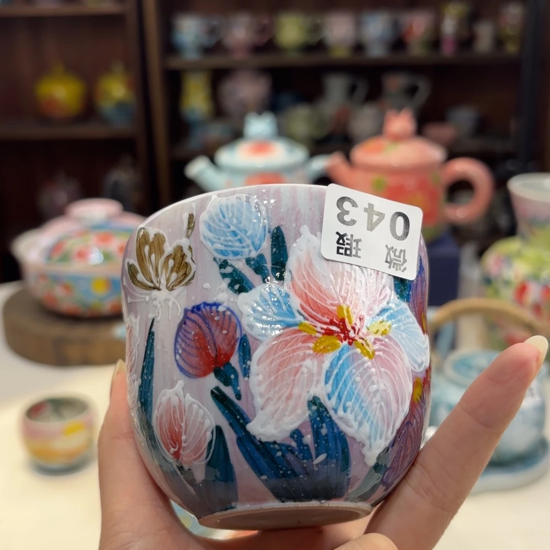 景德镇手绘高温釉下彩陶瓷茶具