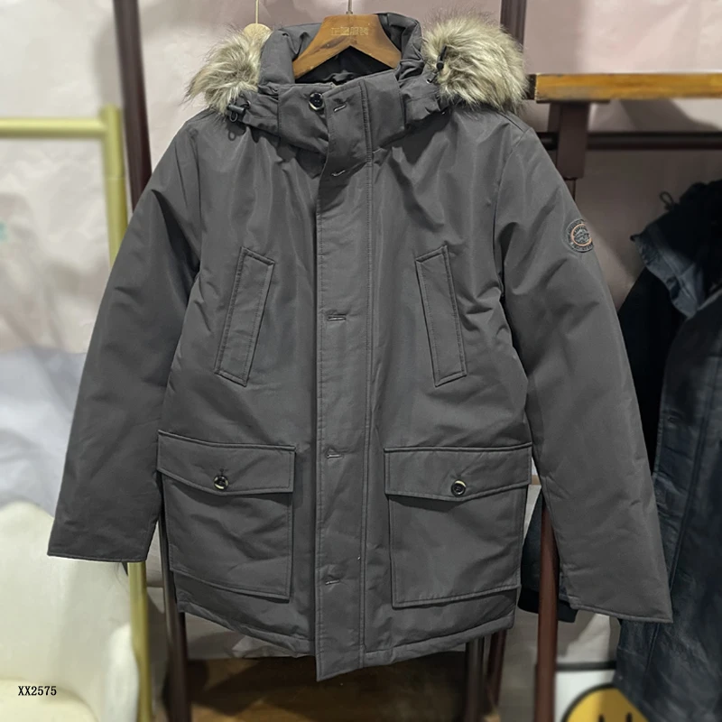 欧单棉衣棉服男连帽可拆卸毛领加厚保暖冬季防风休闲防泼水户外