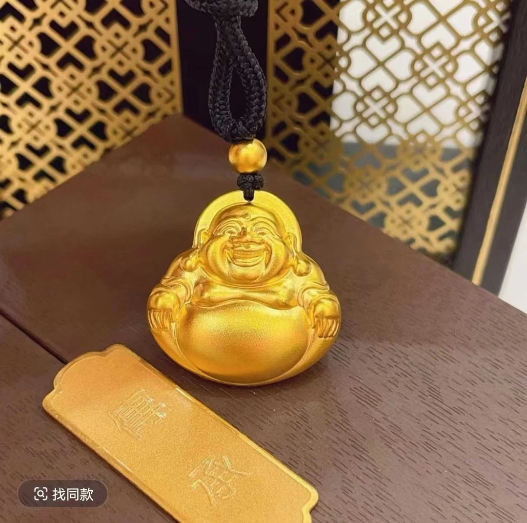 合金吊坠 2025【实心弥勒佛吊坠】新款时尚百搭大气精致精美款
