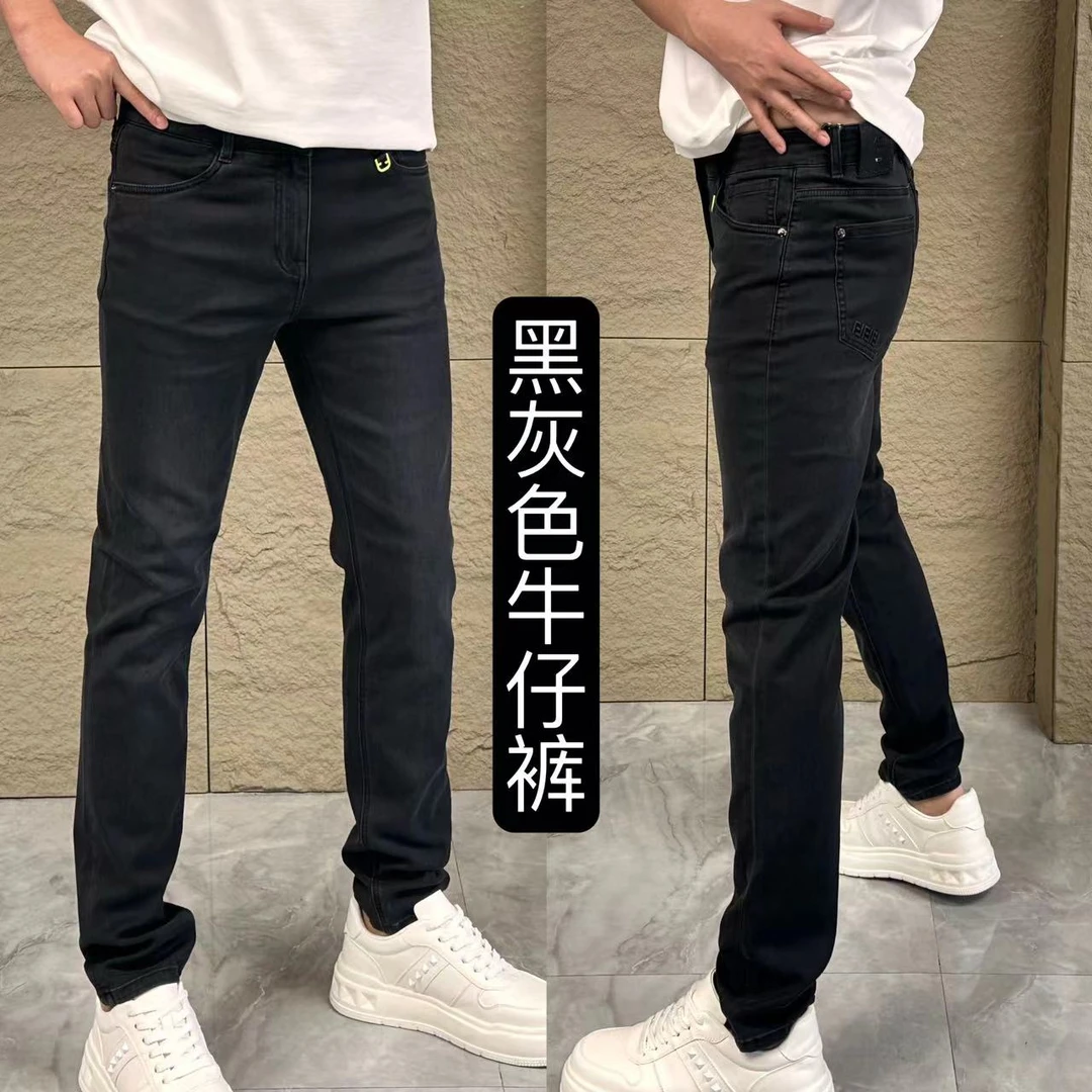 【裤子先生】1801"经典"黑灰色薄款简约修身牛仔裤