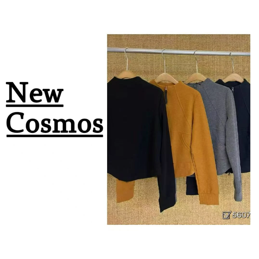 【NEW COSMOS】立领秋季拼色卫衣时尚拉链毛衫常规薄款休闲 H0814