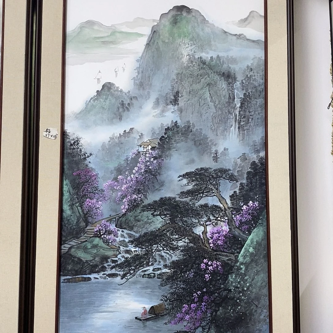 国画用****8手绘国画，精品山水高士，