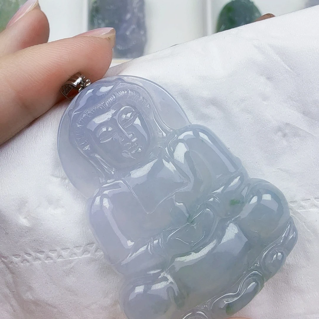 翡翠颈饰未镶嵌观音