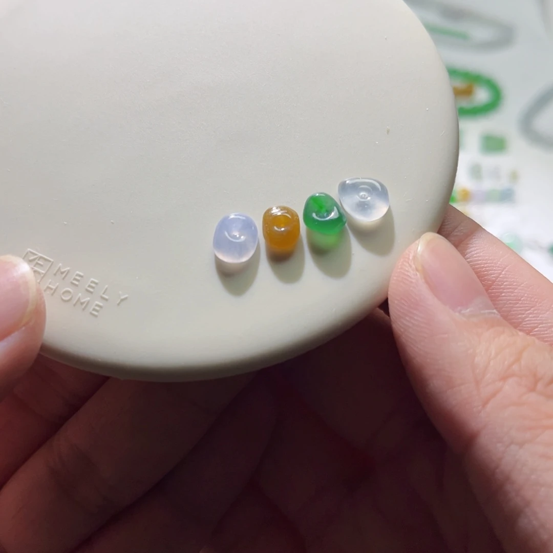散珠翡翠裸石4颗风生水起