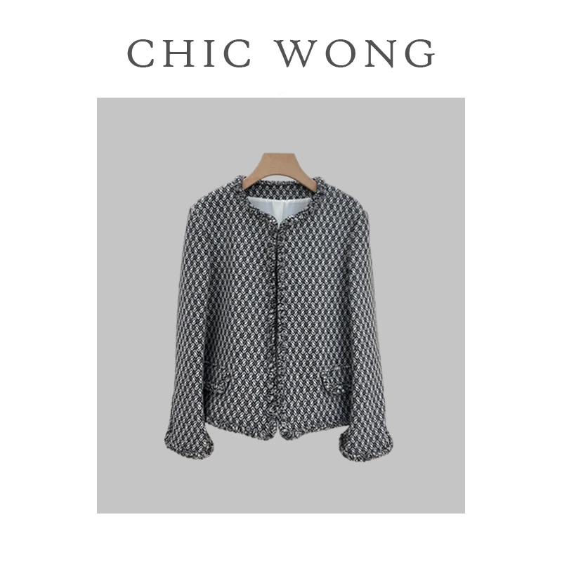 色织羊毛小香外套YW2307036