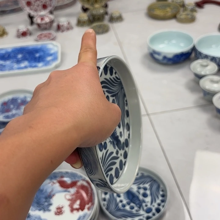 瓷片青花鱼藻大胡乘景德镇