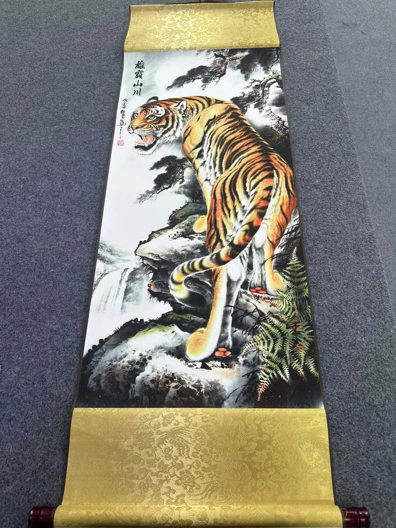 140*45 一尺（雄霸山川）走廊玄关茶室  高清数字微喷 精品软装挂画