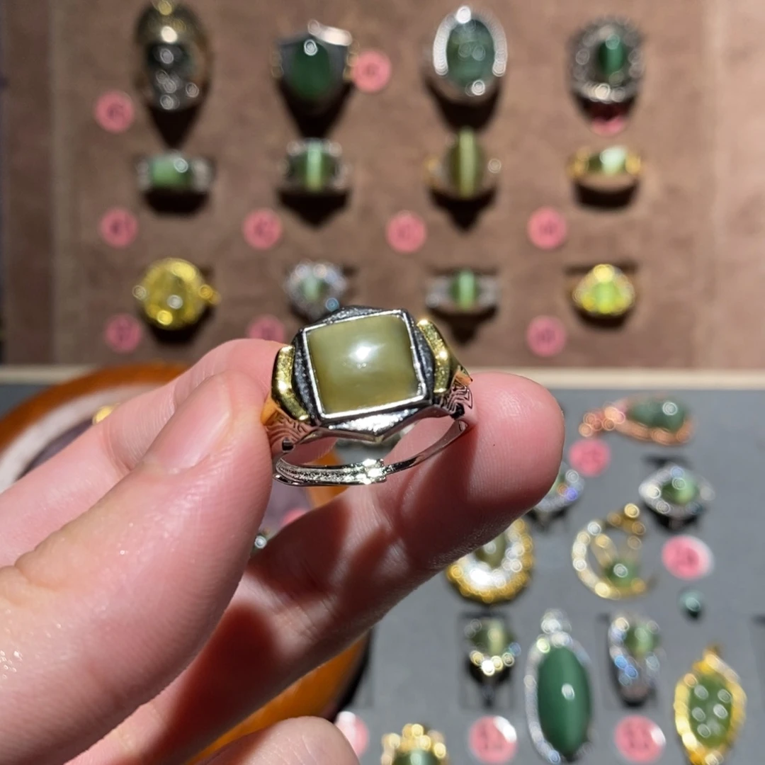 和田玉未镶嵌戒指