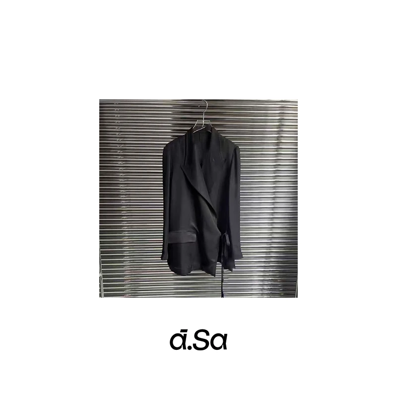 ASA-【黑色丝缎西装外套】