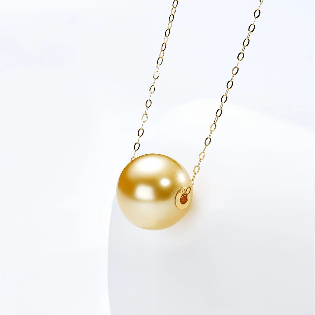 海水南洋金珍珠路路通吊坠 10-11mm 18k金（赠s925银链）2258H00DY