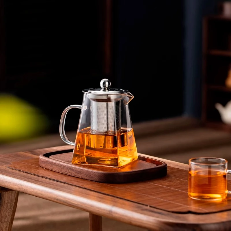 耐高温玻璃泡茶壶大容量家用花茶壶高档不锈钢茶壶茶水分离单壶小