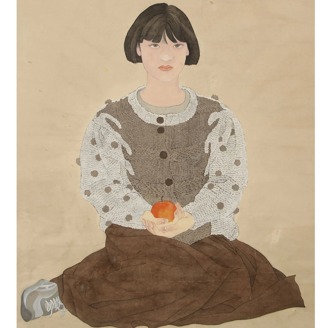 LOT.1090 《人物》78*54cm 纸本设色托片