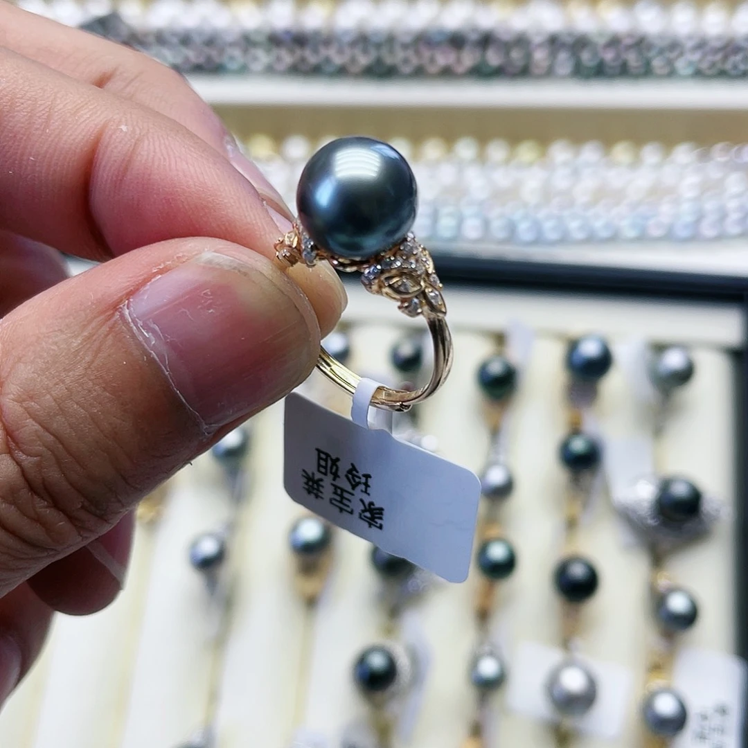 海水珍珠戒指银S925镶嵌