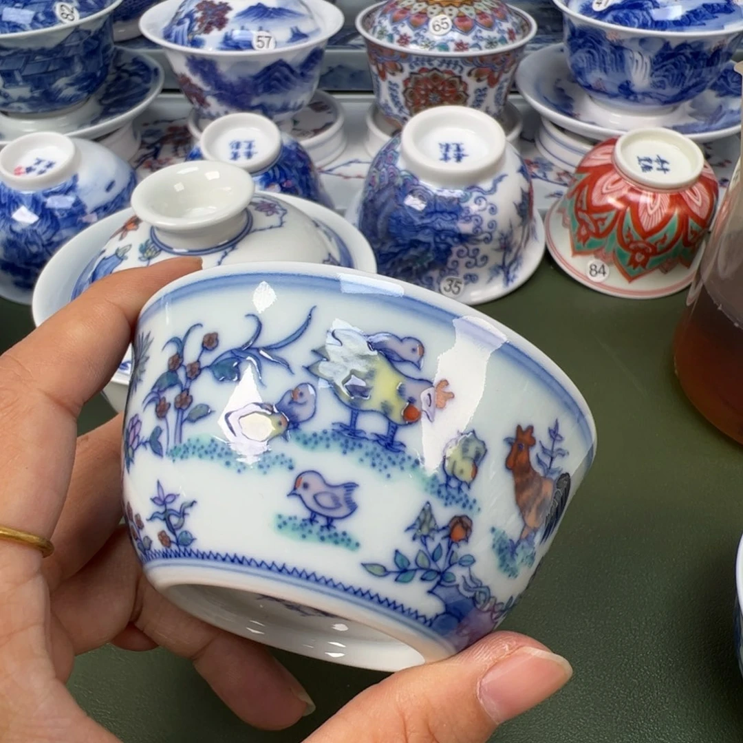 陶瓷景德镇纯手工纯手绘茶具木木71