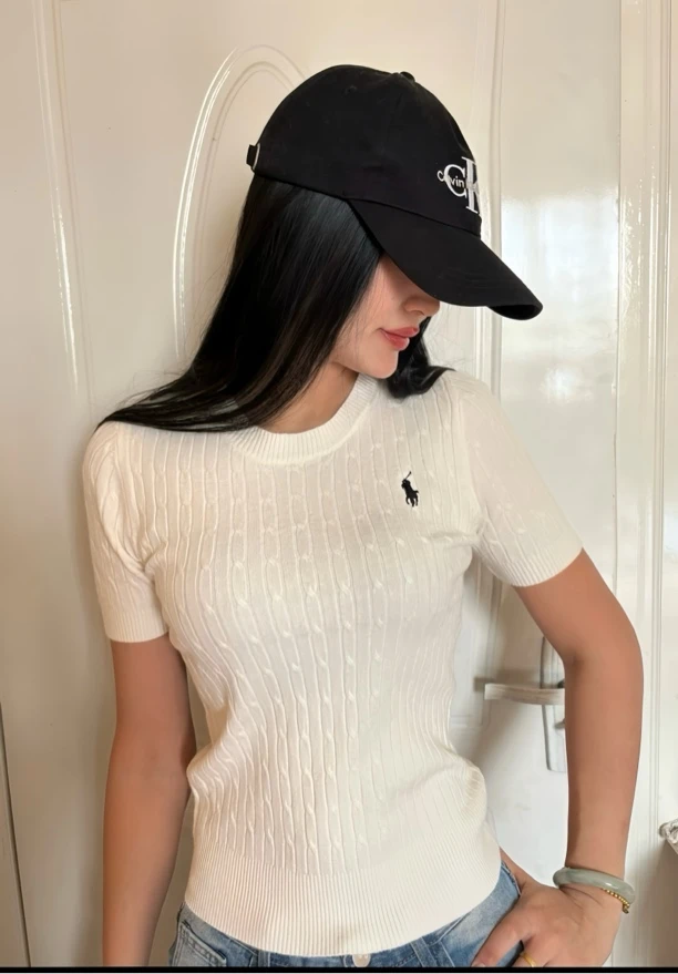 夏日刺绣针织衫短袖T恤