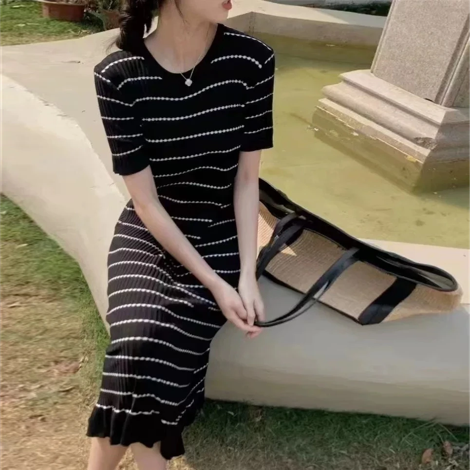 【对应编号拍】2025年新款针织大码连衣裙宽松显瘦时尚女