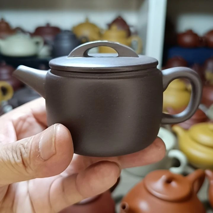 紫砂茶盘原矿天青汉瓦内推150cc半手工