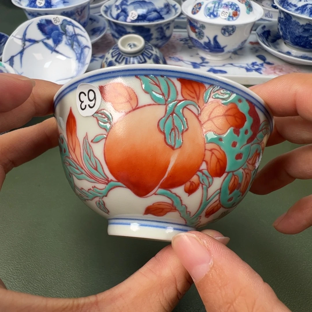 陶瓷景德镇纯手工纯手绘茶具木木63