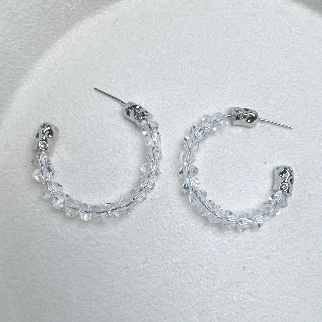 铜合金仿水晶耳饰 【雨桐轻奢饰品】设计款耳环YT02068