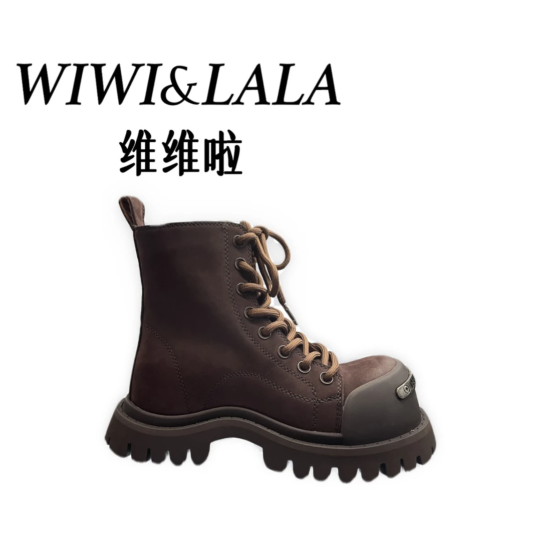 【维维啦】AW冬款牛八戈大头马丁靴绒里631-1