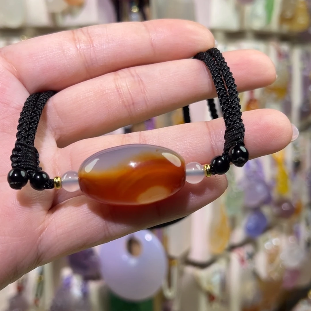 玛瑙/玉髓未镶嵌吊坠(赠链)