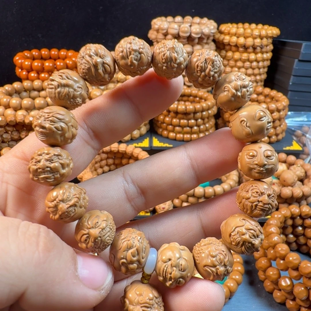 猴头核桃手串双雕罗汉