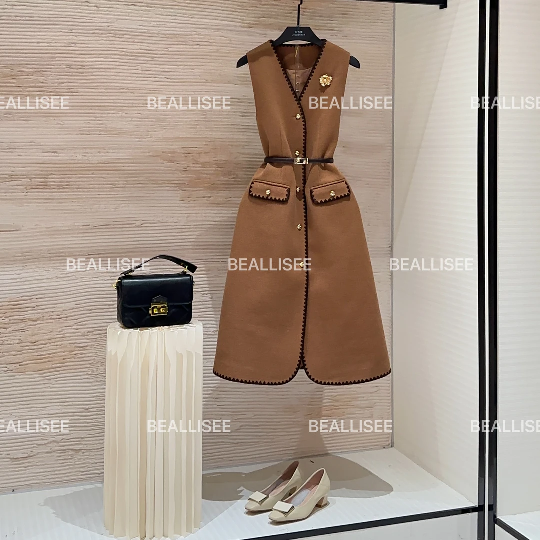 【宠粉价】秋冬新款无袖显瘦国风时尚宽松连衣裙W-A1710