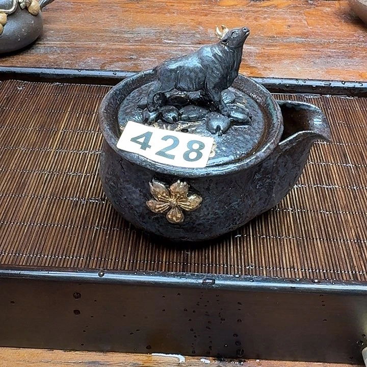 纯手工制作粗陶茶具钢**士