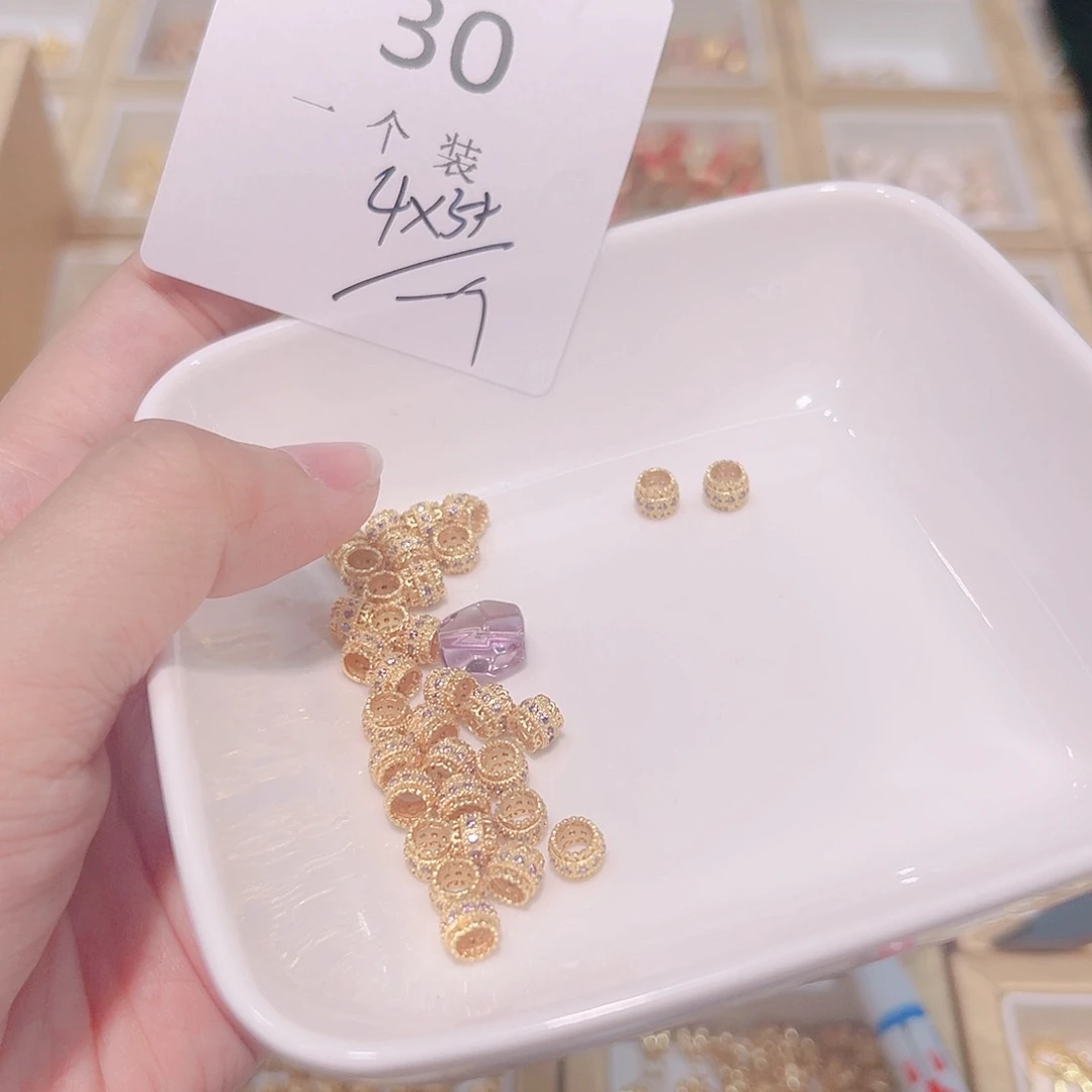 紫晶珠宝半成品银S925镀金镶嵌30