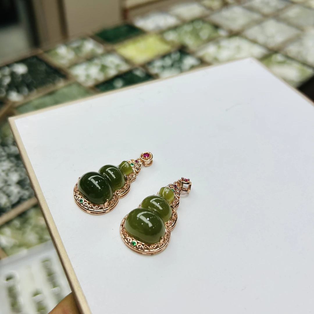 【潜珑】wx-38-004和田玉若羌黄口葫芦吊坠多样性拍一发一