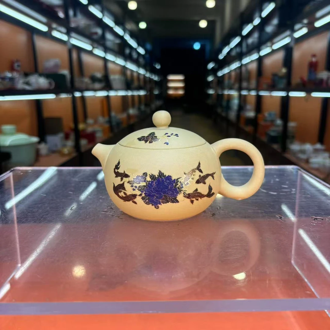 秋香茶具  段泥金玉满堂变色凤鸣西施壶家用泡茶功夫茶具- 5394