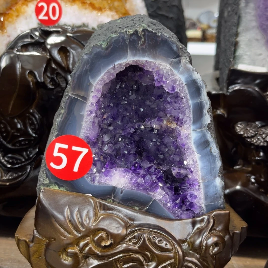 紫晶摆件未镶嵌水晶