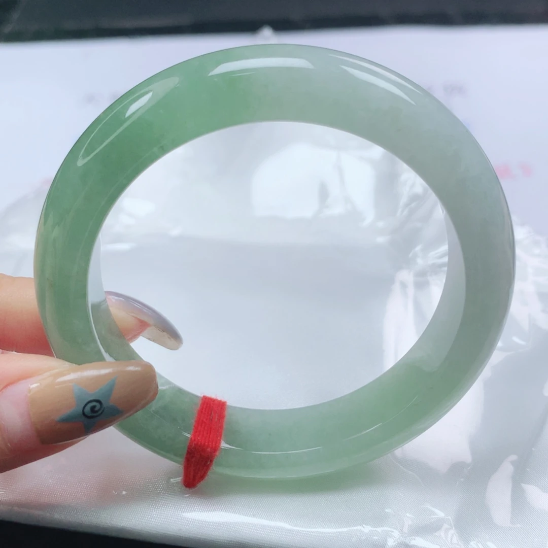 翡翠未镶嵌手镯翡翠56.0半山水正圈