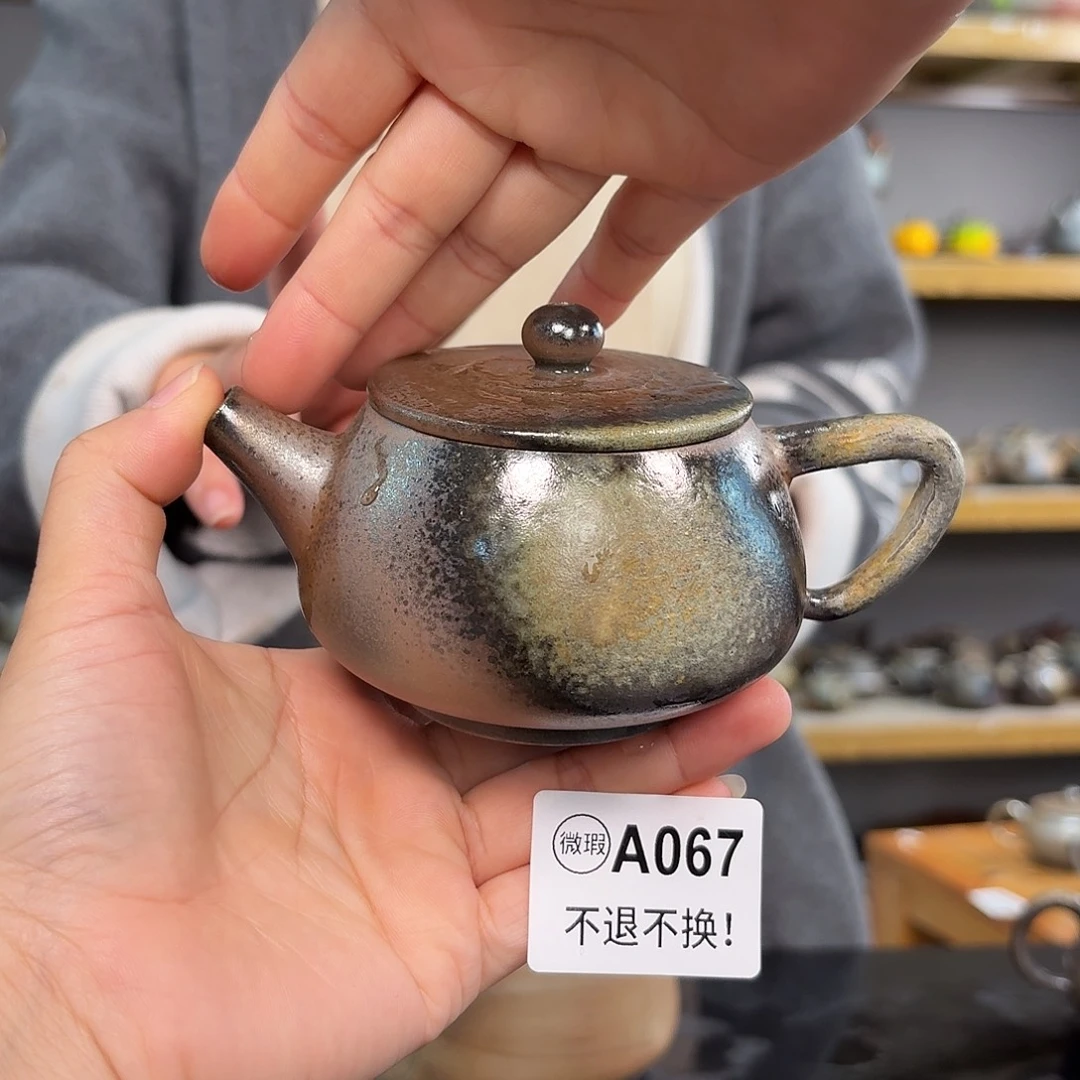 坭兴陶纯柴烧原矿泥料纯手工壶