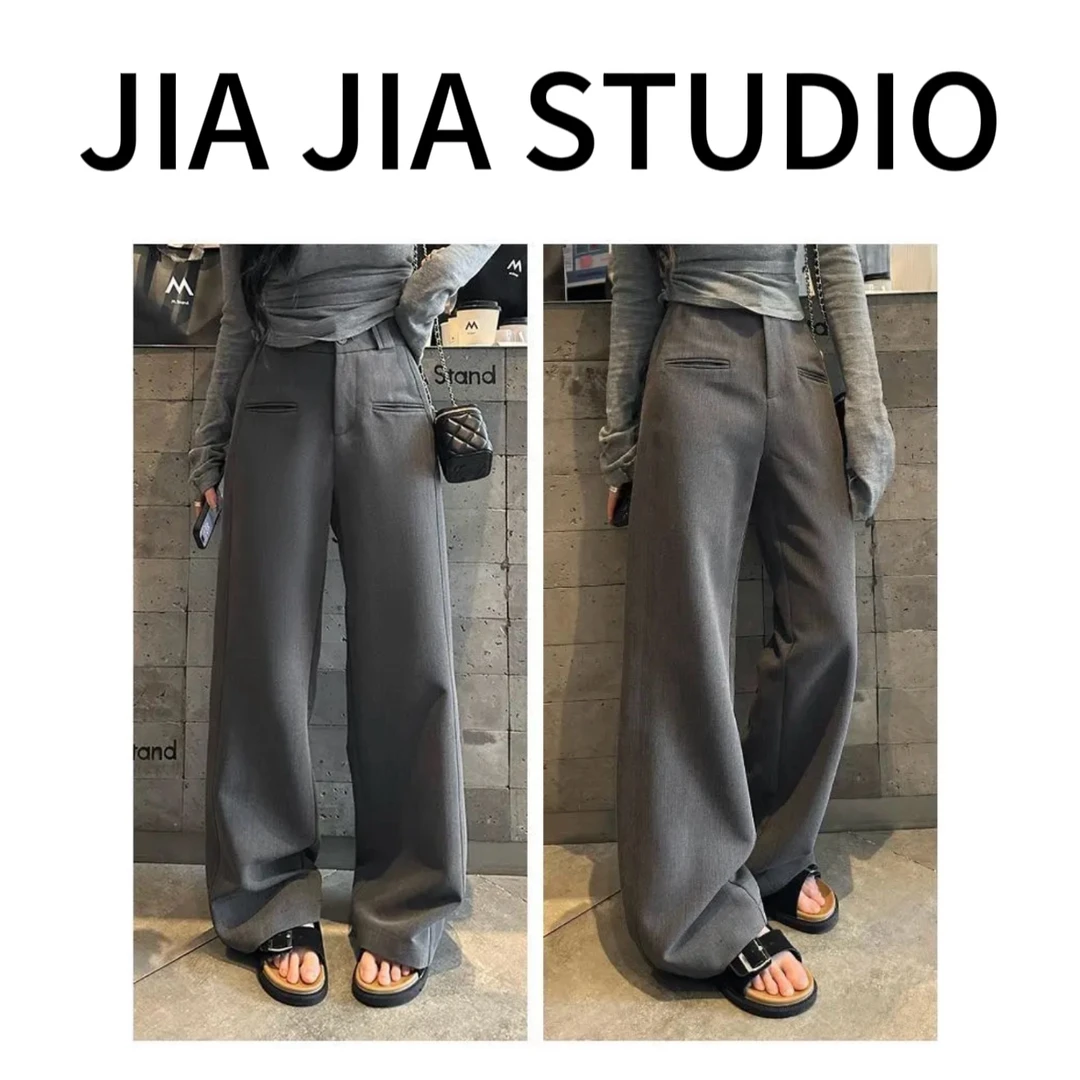 嘉嘉推荐#006【专柜品质弯刀裤】阔腿休闲西装裤