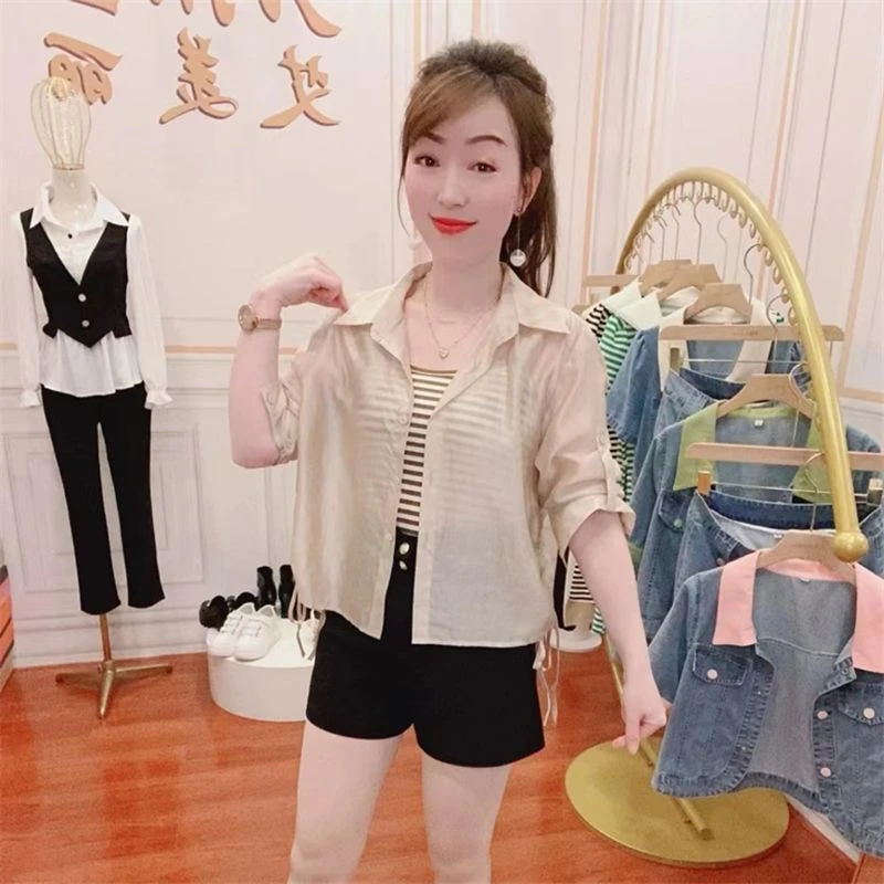 长袖防晒衫2025夏季新款薄款透气时尚百搭洋气网红爆款雪纺衬衫女