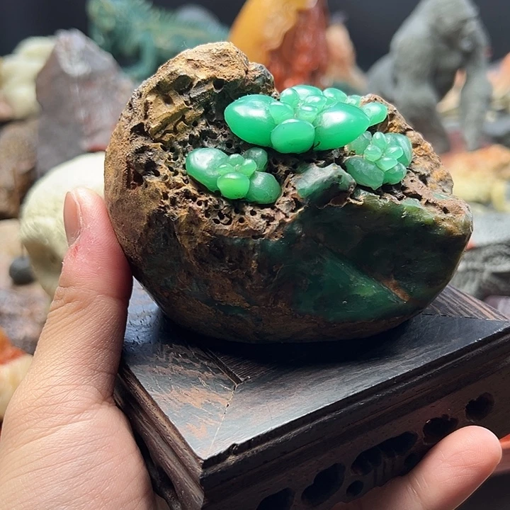 四川石雅安绿摆件