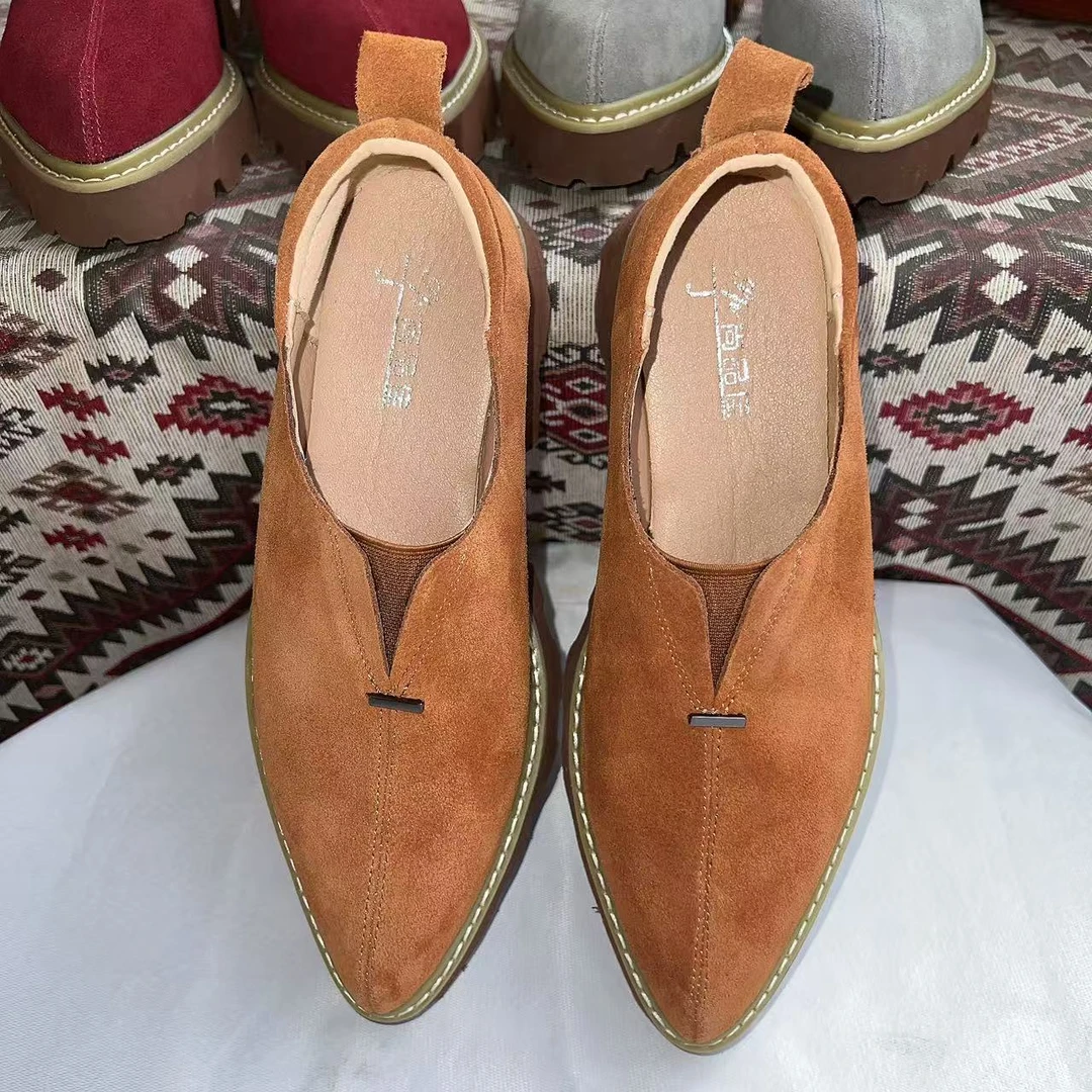 2501-3低跟春季薄款套脚防滑透气乐福鞋单鞋鞋子甜辣千金风