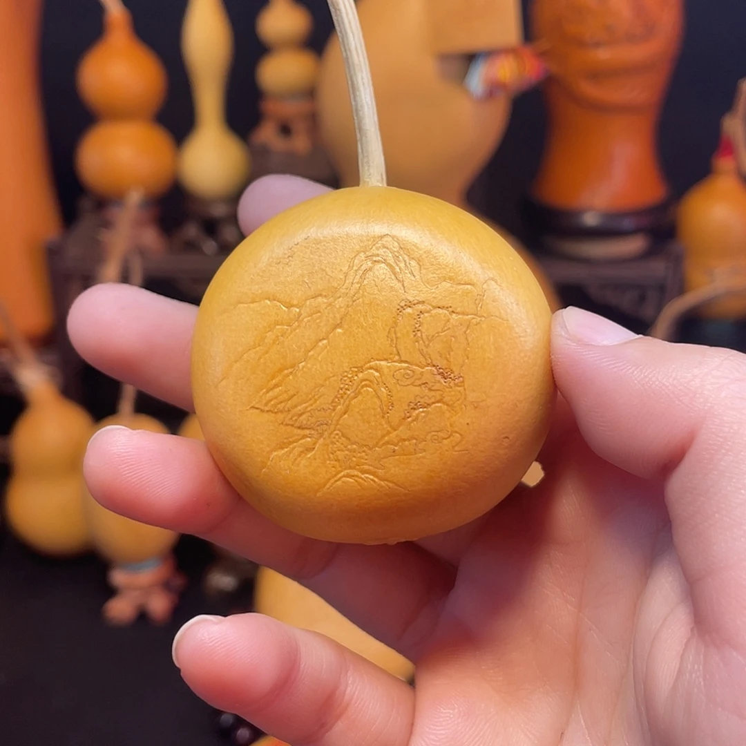 山水画押花葫芦葫芦