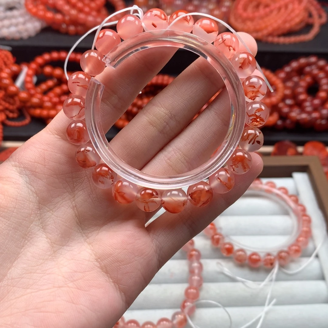 动***步南红玛瑙未镶嵌手链