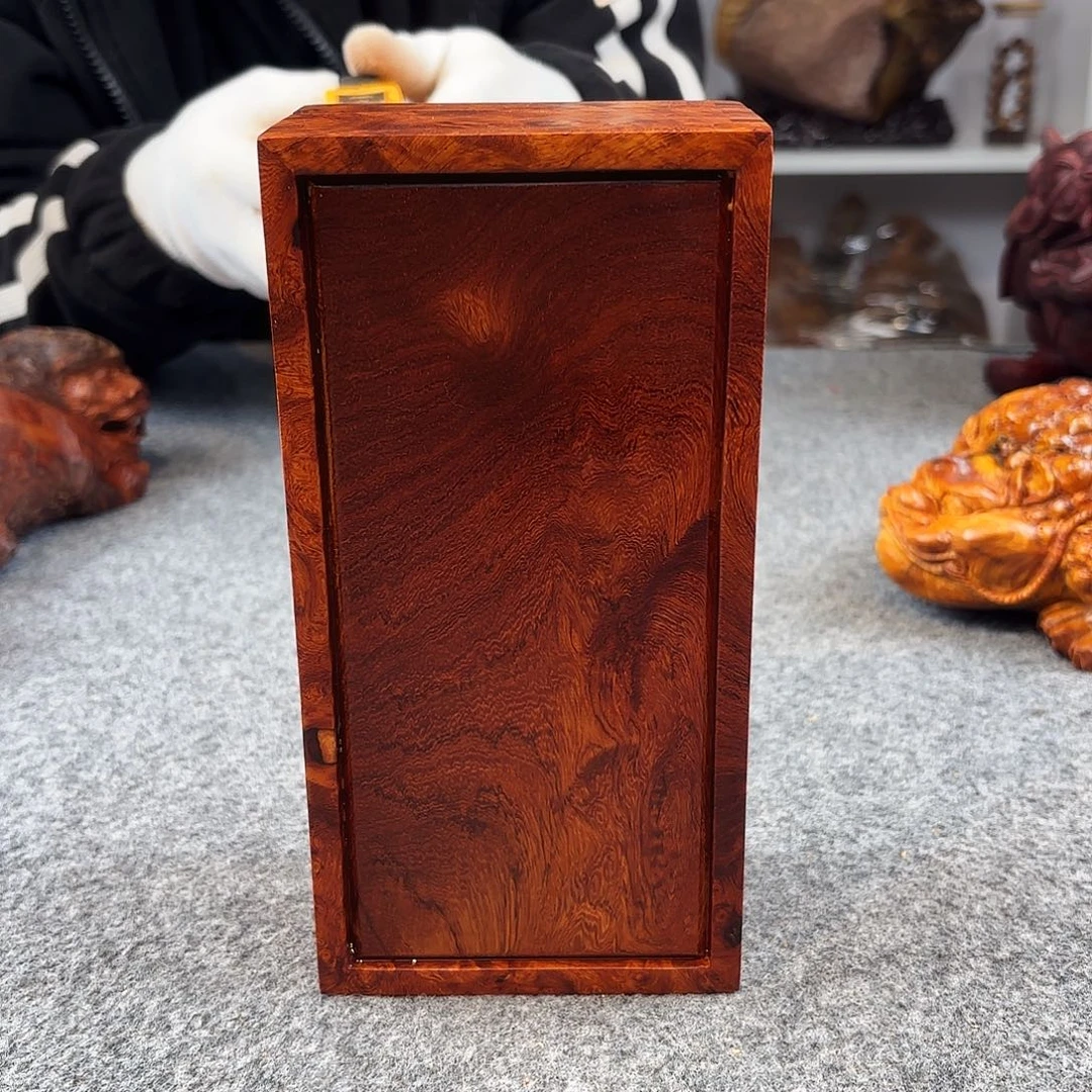 遠***山花梨木类黄花梨瘤疤精品首饰盒