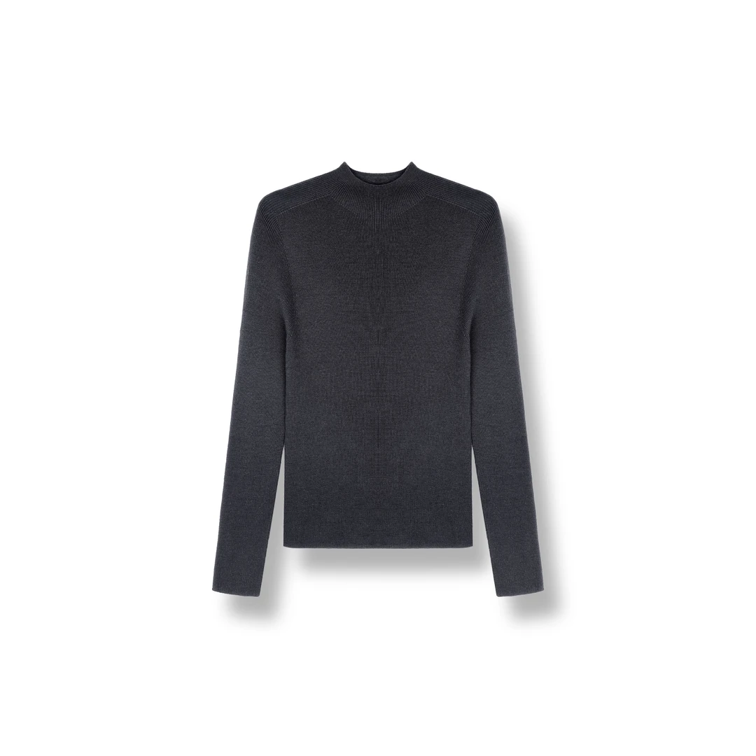 25s秋季新款纯色无缝羊毛针织打底衫（PY128816S165）【973】