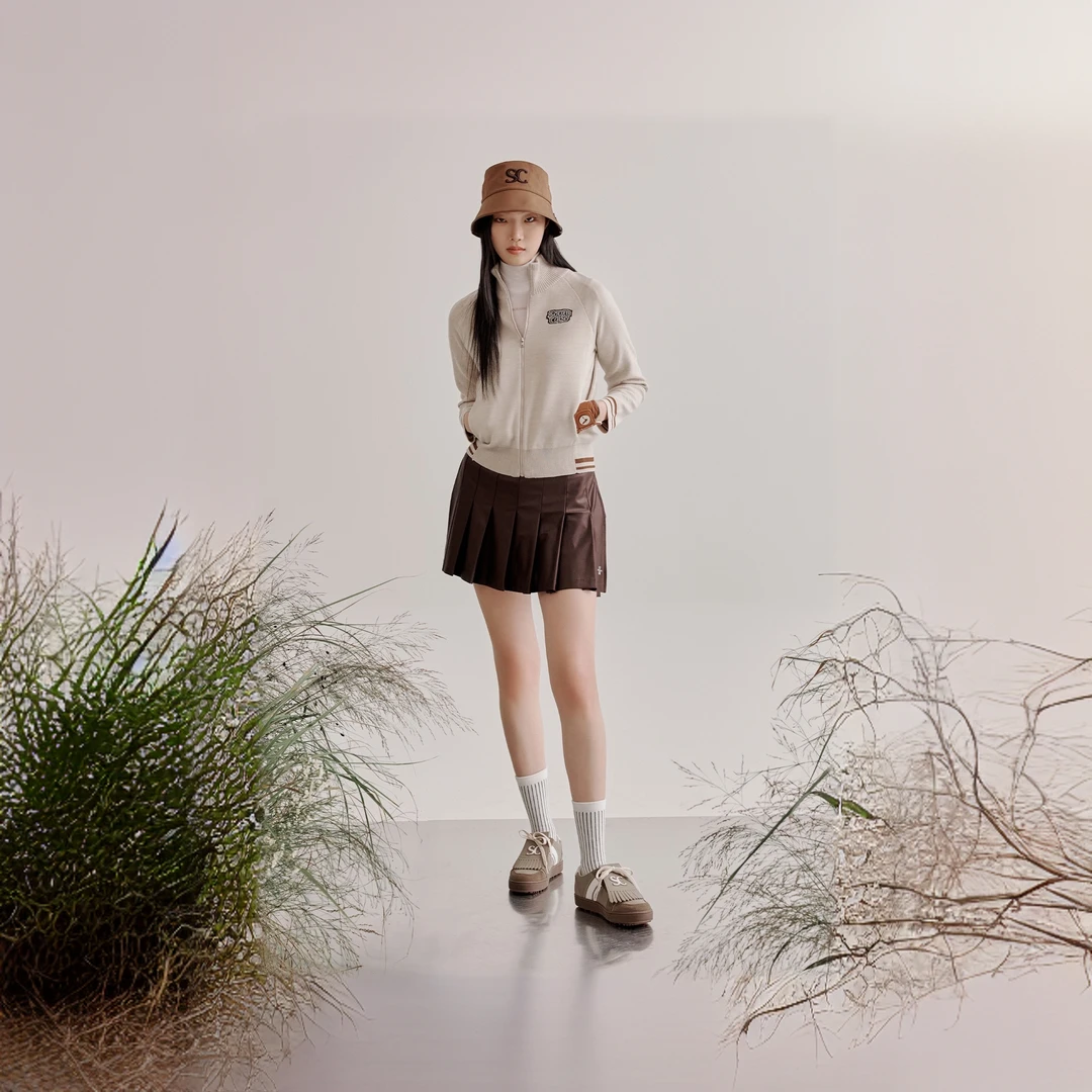 SC*家早春新款女士高尔夫羊毛外套/简约大气遮肉显瘦/有厚度