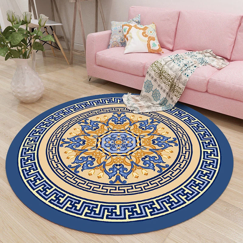 【100cm圆形】地垫进门玄关防滑门垫门口卧室少女脚网红垫可爱家用