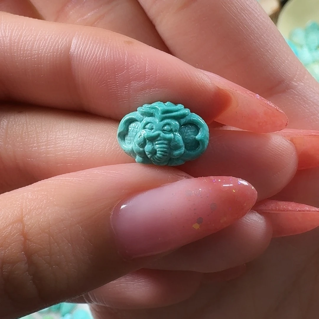 绿松石未镶嵌吊坠(不含链)小象